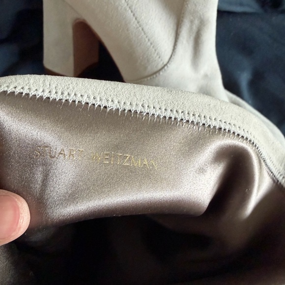 Stuart Weitzman Light Gray Over-the-Knee Boots - Picture 4 of 5